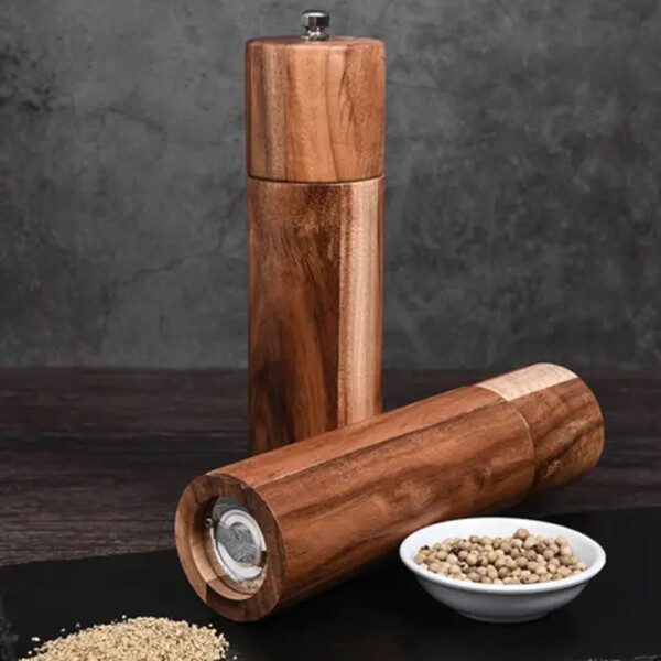 Wooden Salt & Pepper Grinders - Set Of 2