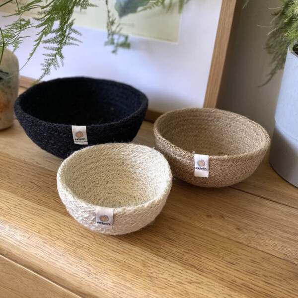 Jute Mini Bowl Set - Pebble - Image 2