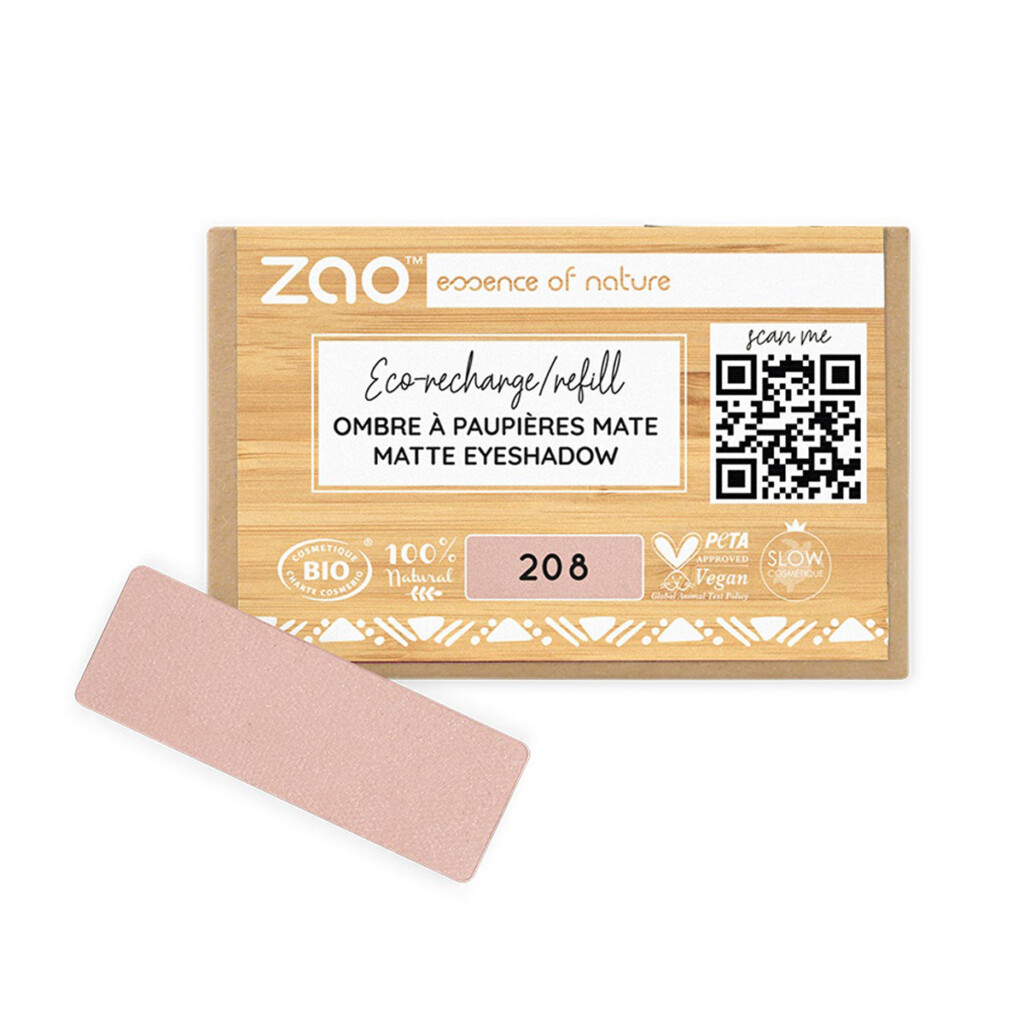 Zao Rectangular Eyeshadow Refills Matt Peace With The Wild