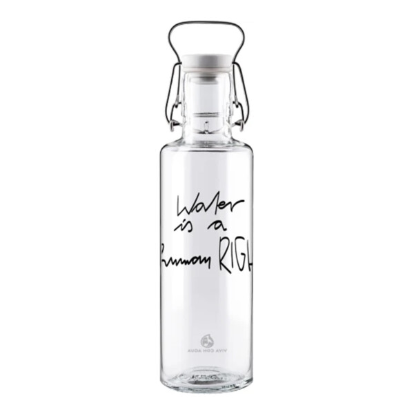 Water is a Human Right Glass Water Bottle - 600ml
