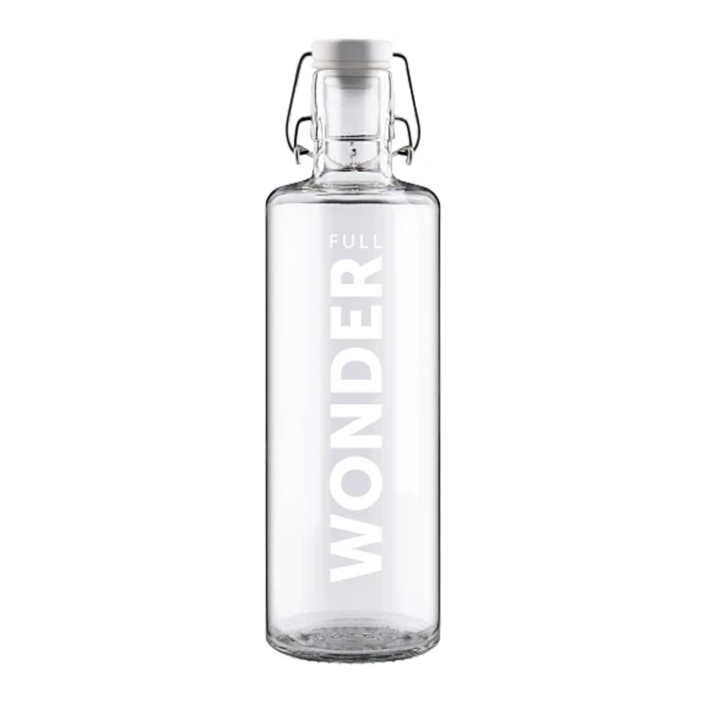'Wonderfull' Glass Water Bottle 1L