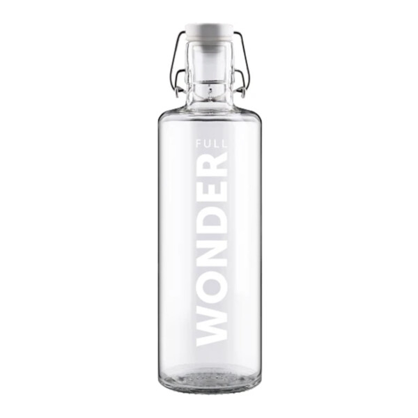 'Wonderfull' Glass Water Bottle - 1L
