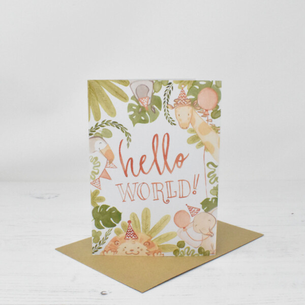 Eco-friendly Greetings Card 'Hello World!' - A6