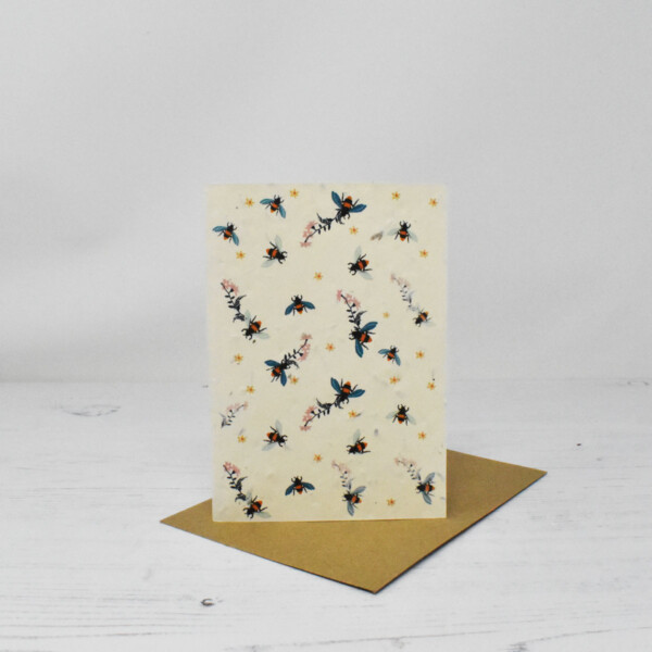 Seed Paper Greeting Card - Buzzing Bees