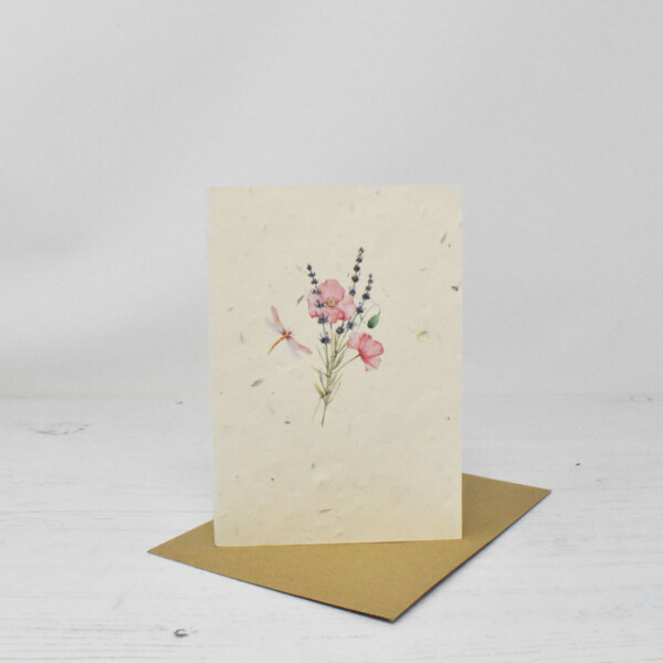 Seed Paper Greeting Card - Dragonfly