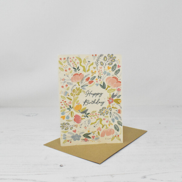 Seed Paper Greeting Card - Flower Birthday