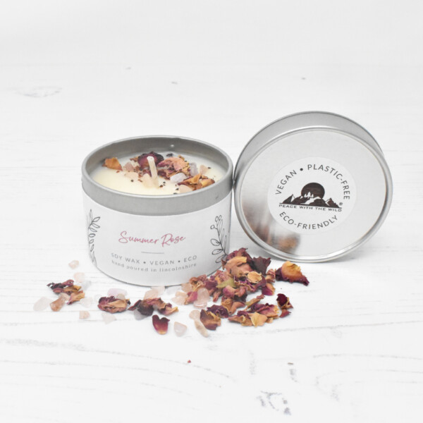 Summer Rose Soy Wax Candle - 100ml