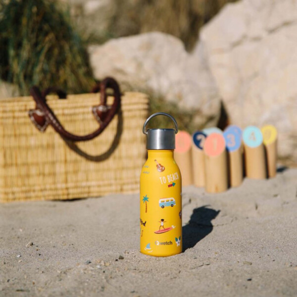 Insulated Stainless Steel Kids Bottle - Honolulu - Curry - 350ml - Image 2