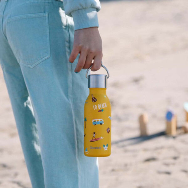 Insulated Stainless Steel Kids Bottle - Honolulu - Curry - 350ml - Image 3