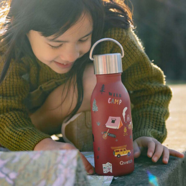 Insulated Stainless Steel Kids Bottle - Yosemite - Garnet - 350ml - Image 3