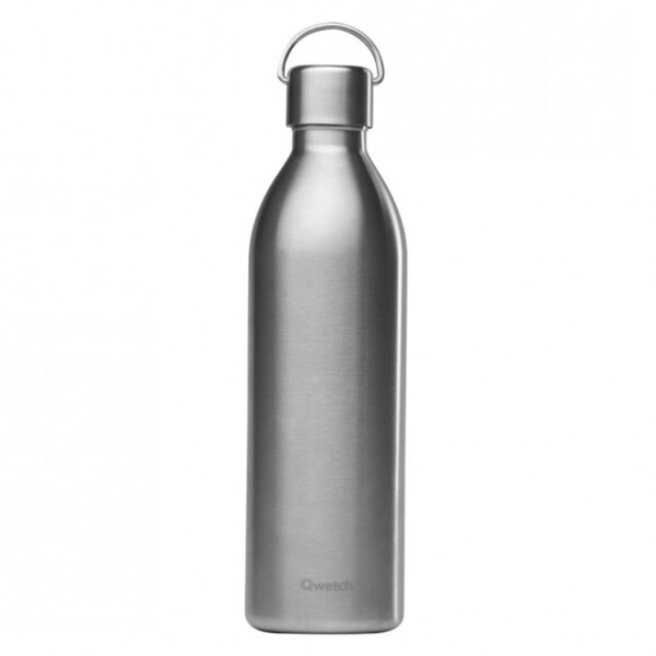 Insulated Stainless Steel 'Active' Bottle - Brushed Steel - 1L