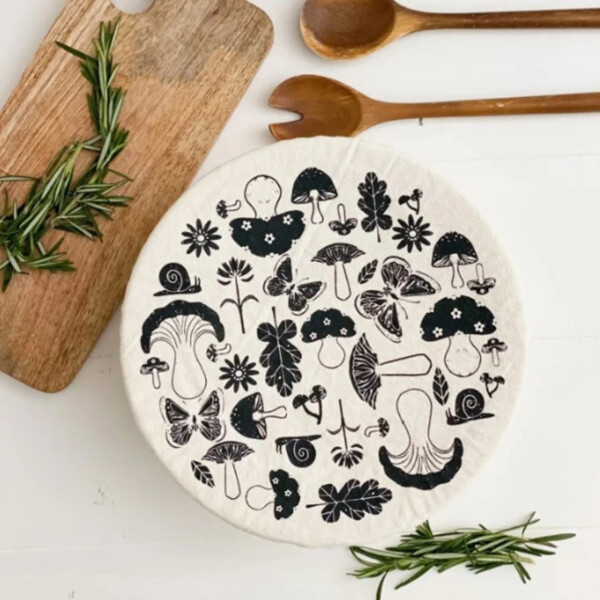 Extra Large Cotton Bowl Cover - Shroom & Bloom 12.5"