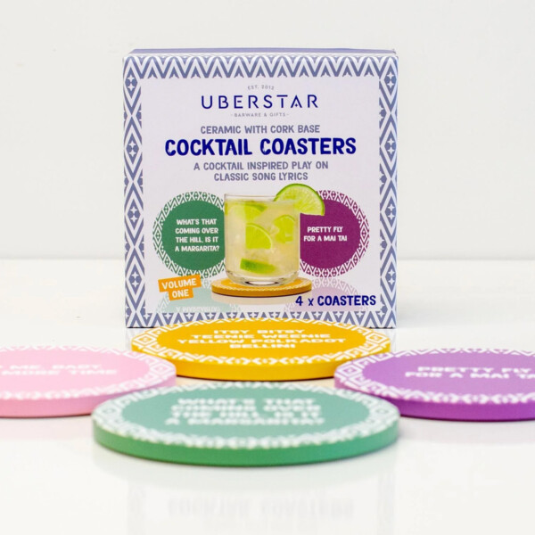 Set of 4 Cocktail Coasters - Volume 1