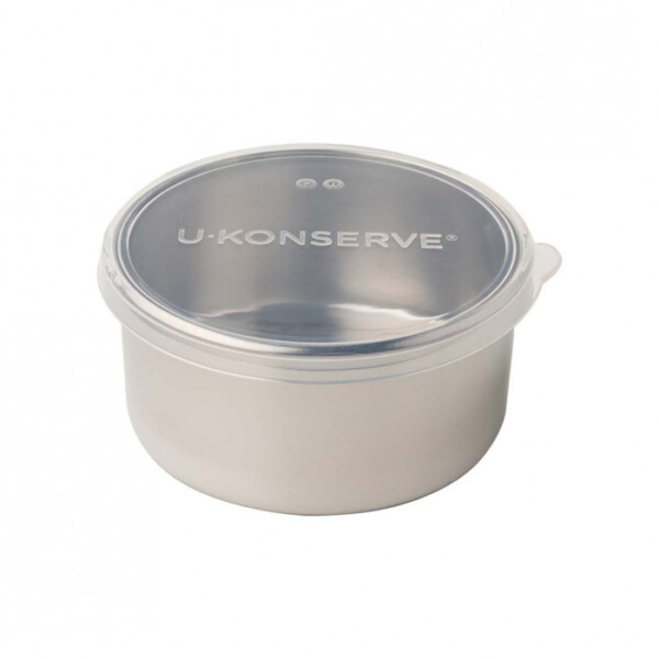 Large Round Container with Silicone Lid - 16oz Clear