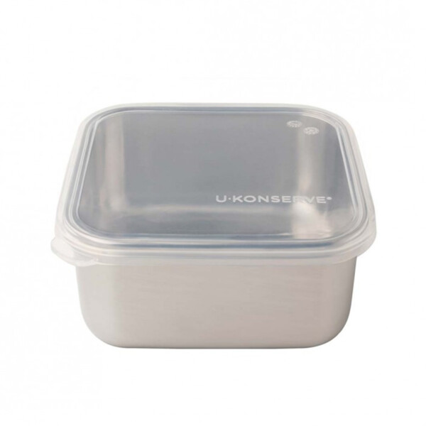 Large Square Container with Silicone Lid - 50oz Clear