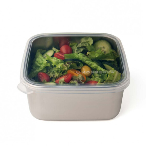 Large Square Container with Silicone Lid - 50oz Clear - Image 2