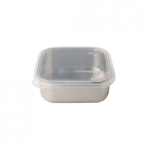 Small Square Container with Silicone Lid - 15oz Clear