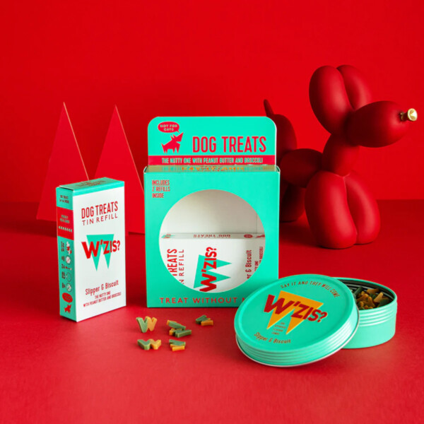 Dog Treat Tin Gift Box - Slipper & Biscuit - Image 2