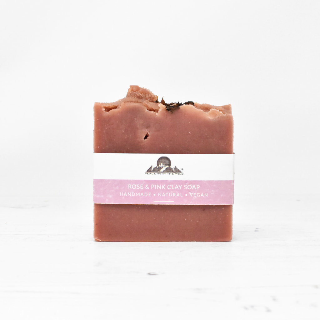 Rose & Pink Clay Soap Bar - 110g - Peace With The Wild