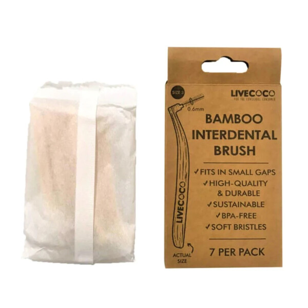 Long Handle Reusable Bamboo Interdental Brushes - 7 Pack - Size 0 - Image 3