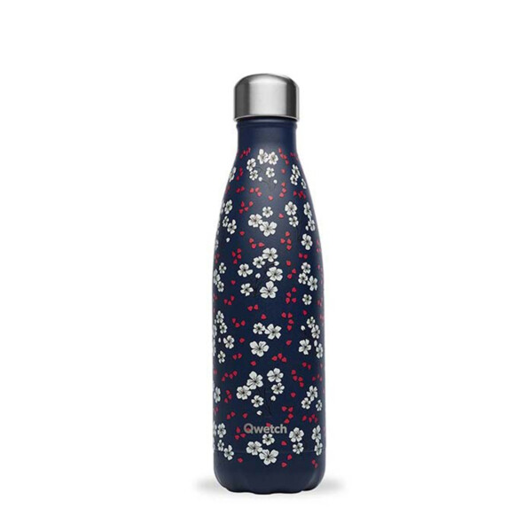 Stainless Steel Insulated Water Bottle - Hanami Blue 500ml