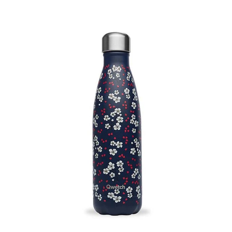 Stainless Steel Insulated Water Bottle Hanami Blue 500ml Peace With