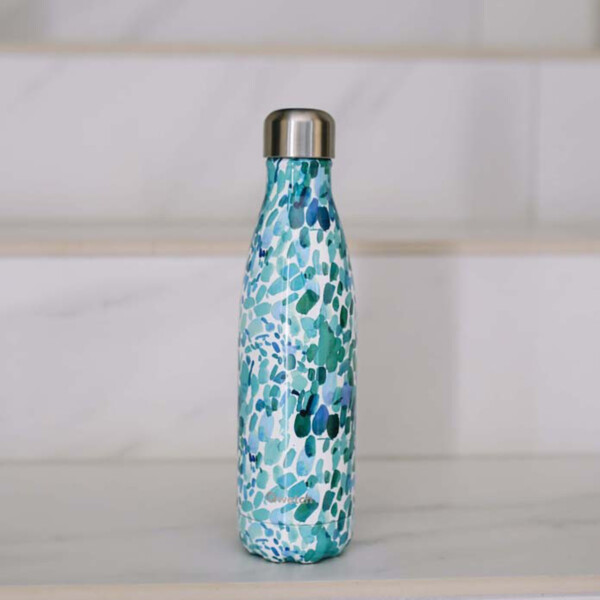 Stainless Steel Insulated Water Bottle - Blue Arty 500ml - Image 2