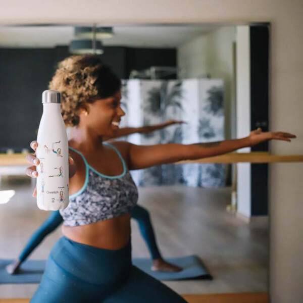 Stainless Steel Insulated Water Bottle - Yoga 500ml - Image 2