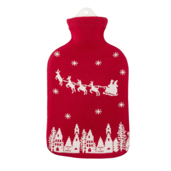 Natural Rubber Hot Water Bottle - Santa Claus
