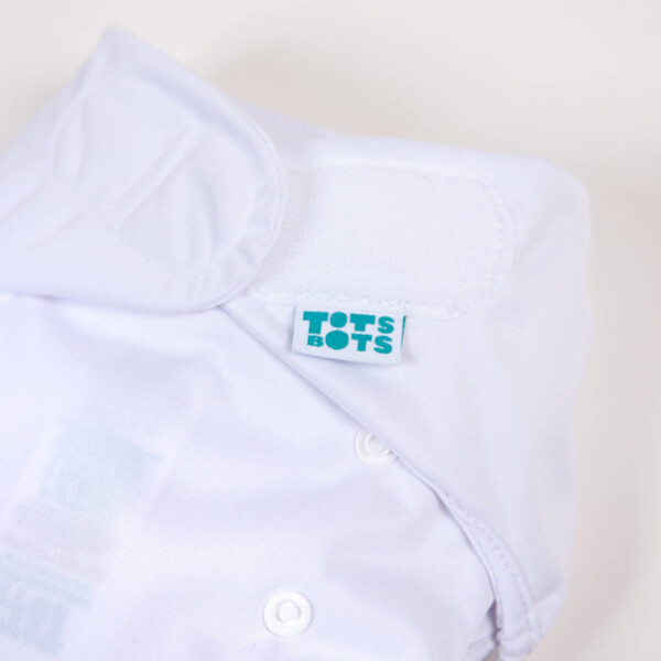 White Bamboozle Nappy Wrap - 0-15lbs - Image 2