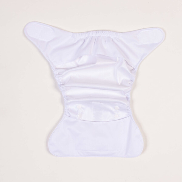 White Bamboozle Nappy Wrap - 0-15lbs - Image 3