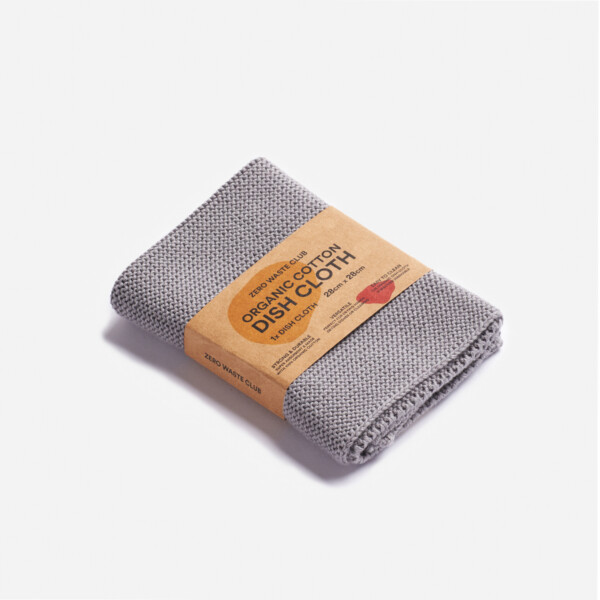 Organic Cotton Dish Cloth - Cloud Grey