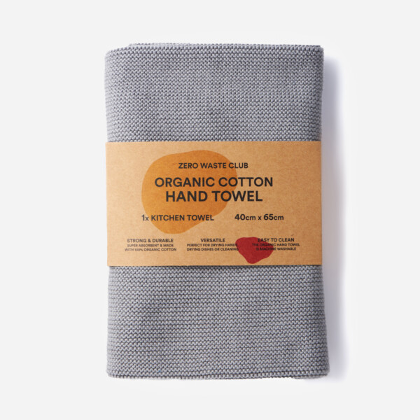 Organic Cotton Hand Towel - Cloud Grey