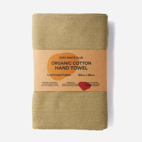 Organic Cotton Hand Towel - Olive Green