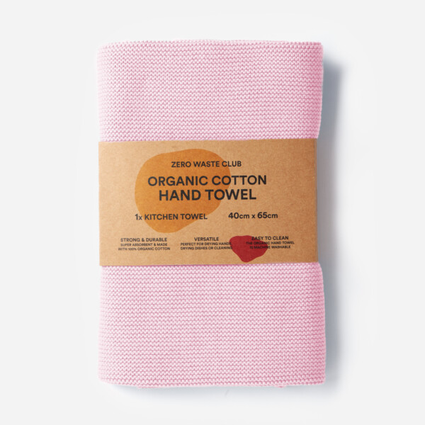 Organic Cotton Hand Towel - Pink