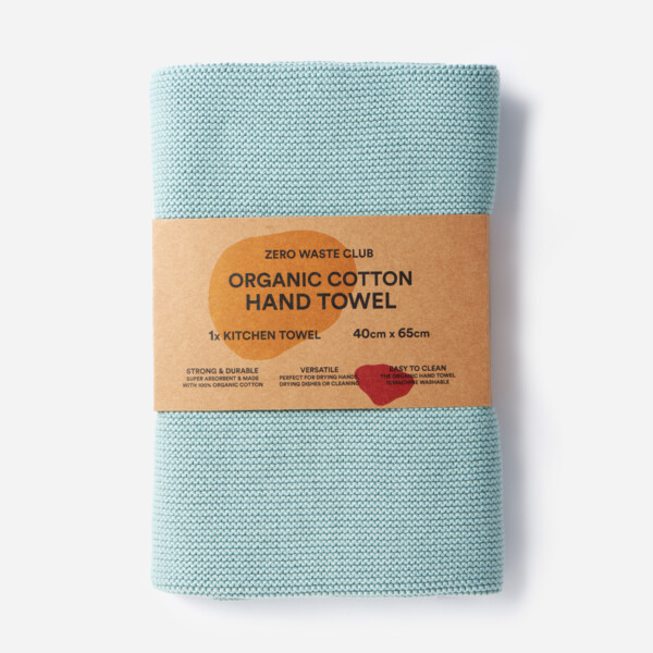 Organic Cotton Hand Towel - Sage Green