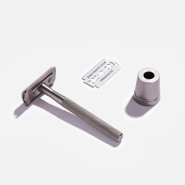 Reusable Razor & Stand - Matte Grey - Image 2
