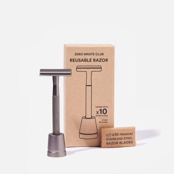 Reusable Razor & Stand - Matte Grey