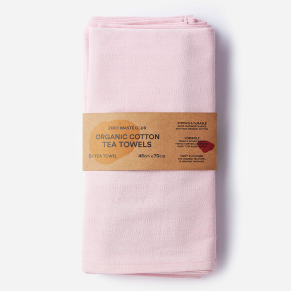 Rose Organic Cotton Tea Towels - 2 Pack