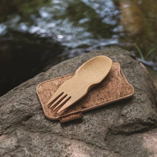 Bamboo Spork & Cork Travel Set - Image 5