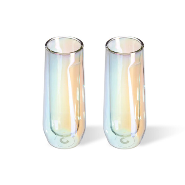 Glass Stemless Flute Set - Prism 220ml