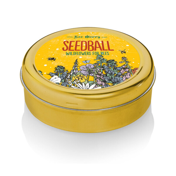 Bee Merry Seedball Tin