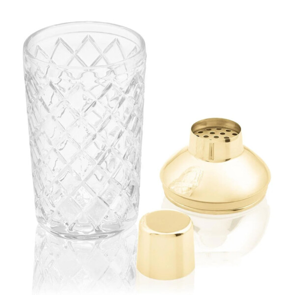 Gold Glass Cocktail Shaker - Image 3