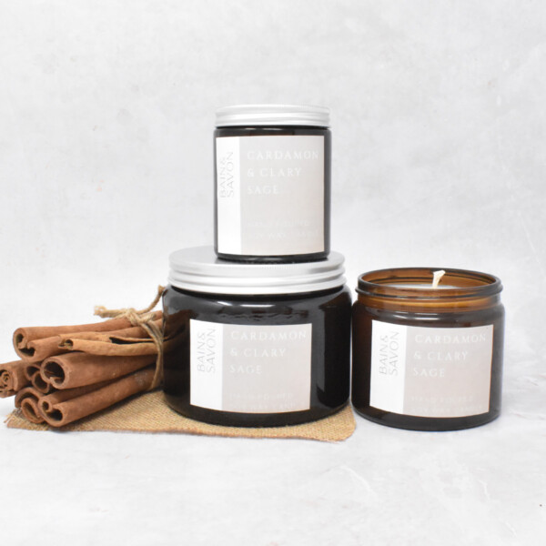 Soy Wax Candle - Cardamom & Clary Sage