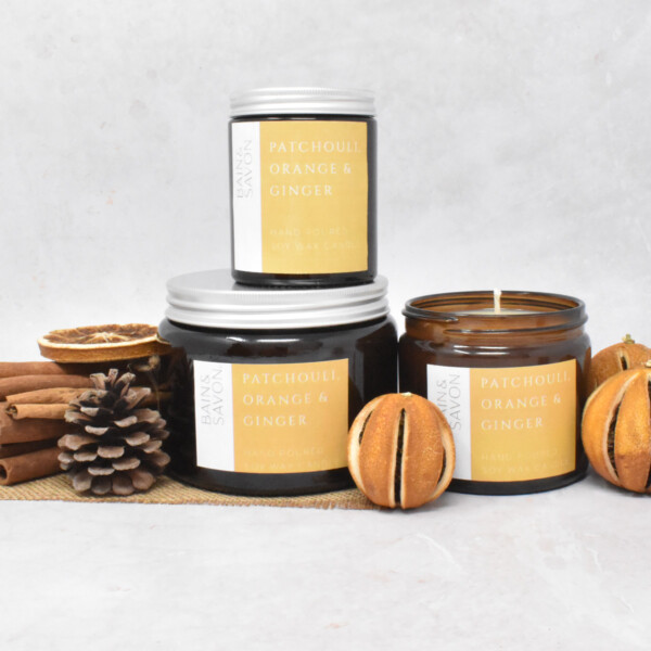 Soy Wax Candle - Patchouli, Orange & Ginger