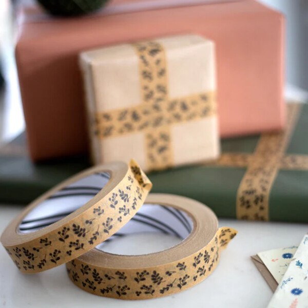 Biodegradable Paper Tape - Botanical Berries 24mm
