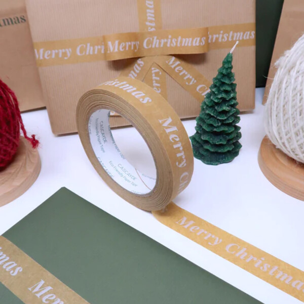Biodegradable Paper Tape - Merry Christmas 24mm