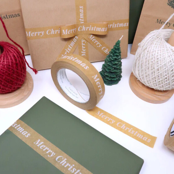 Biodegradable Paper Tape - Merry Christmas 24mm - Image 2