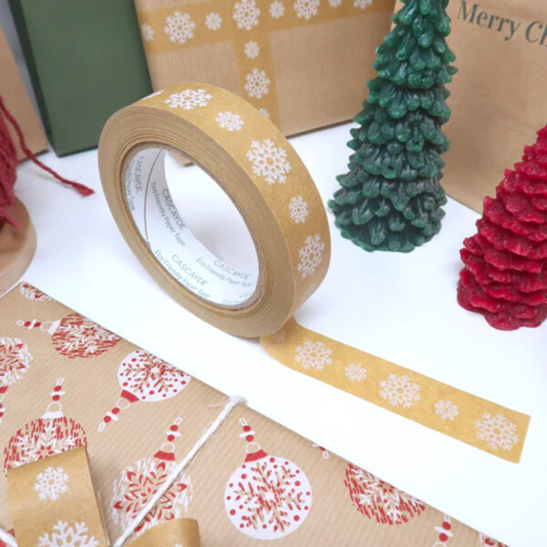 Biodegradable Paper Tape - Snowflake 24mm