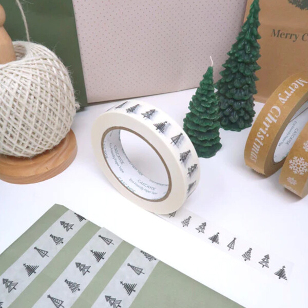 Biodegradable Paper Tape - Christmas Forest 24mm
